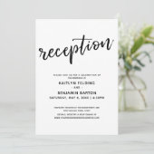 カジュアル モダン 手書き シンプル ウェディング レセプション 招待状 (スタンド正面)