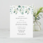 カジュアル ユーカリ ウェディング レセプション 招待状 (スタンド正面)