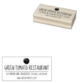 カジュアル ロングネーム カスタムロゴ 業務用住所 ラバースタンプ (押印)