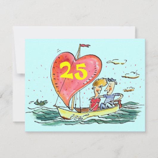 カジュアル ２５周年 シルバーアニバーサリー ご招待状 招待状 (正面)