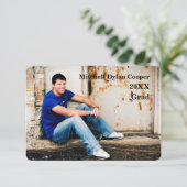 カジュアル - 3x5の卒業発表 招待状 (スタンド正面)