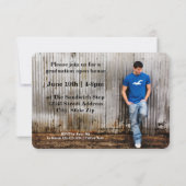 カジュアル - 3x5の卒業発表 招待状 (裏面)