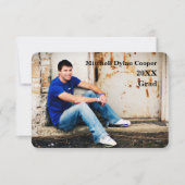 カジュアル - 3x5の卒業発表 招待状 (正面)