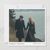 カジュアルChristmasメリー Coule写真 シーズンカード (正面)