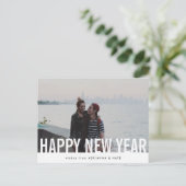 カジュアルHappy New Yearモダン Holiday写真 シーズンポストカード (スタンド正面)