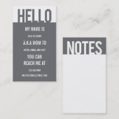 カジュアルHello Mommy Card/Calling Card コーリングカード (正面/裏面)