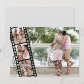 カジュアルLGBTQ 4 PHOTO Filmstrip Save the Date 招待状 (正面/裏面)