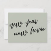 カジュアルSage Green New Year New Home Announcement ノートカード (正面)