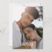 カジュリーエレガントパステルウォーターカラーフォトズ結婚ーズ 招待状 (裏面)