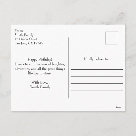 カスカイかわいらしスポルトガル写真，カスタム旅行 シーズンポストカード (裏面)