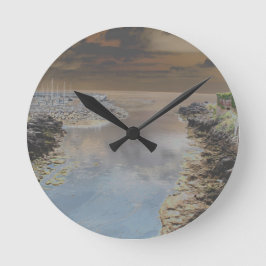 カスカイスポルトガルのライトハウス ラウンド壁時計