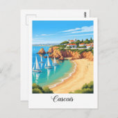 カスカイ，ポルトガル – 沿岸町 ポストカード (正面/裏面)