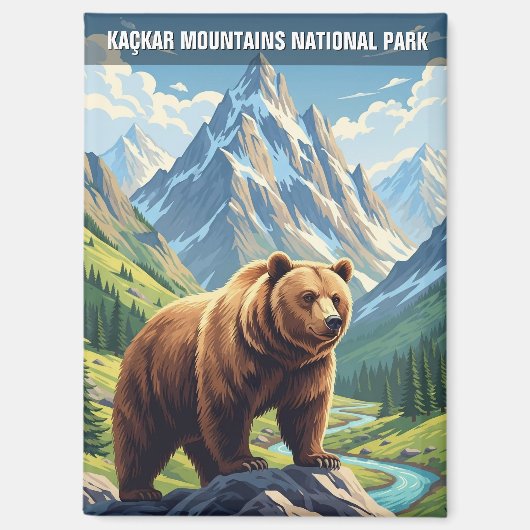 カスカールマウンテンズナショナルパークトルコ マグネット (正面)