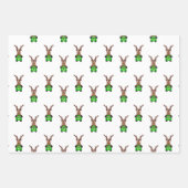 カスキーかわいいクリスマストナカイベーキングジンジャーブレッド ラッピングペーパーシート (正面2)