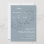 カスケーキ葉ング・ダスティー・ブ結婚ルー 招待状 (正面)