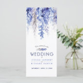 カスケーディングウォーターカラー青灰色の冬の結婚式 メニュー (スタンド正面)