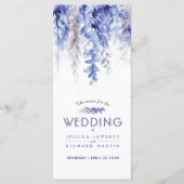 カスケーディングウォーターカラー青灰色の冬の結婚式 メニュー (正面)