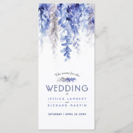 カスケーディングウォーターカラー青灰色の冬の結婚式 メニュー