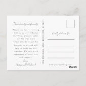 カスケーディングウォーター感謝していチューリップ ポストカード (裏面)