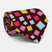 カスケーディングスクウェア – ダークブラウン ネクタイ (ロール)