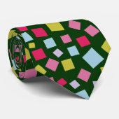 カスケーディングスクウェア – 濃い緑 ネクタイ (ロール)