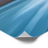 カスケーディングストリームで穏やかな山の風景 ポスター (角)