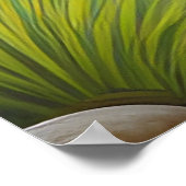 カスケーディングストリームで穏やかな山の風景 ポスター (角)