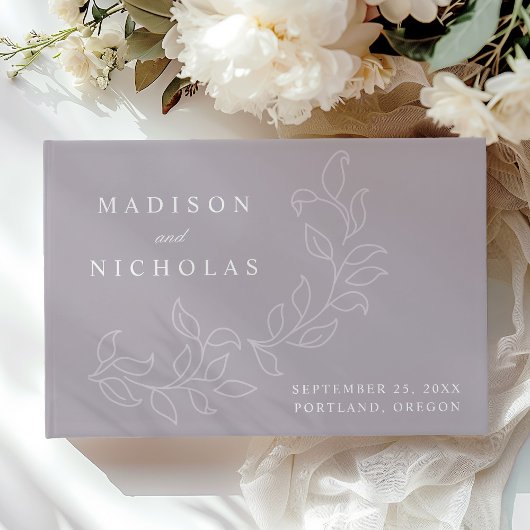 カスケーディングダスティパープル離れの写真結婚の写真 ゲストブック