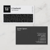 カスケーディングナンバー – ロゴとパネルv2 – 黒 名刺 (正面/裏面)