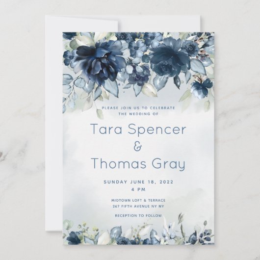 カスケーディングバラ結婚ズラグジュアリー招待状スイート 招待状 (正面)