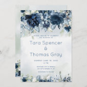 カスケーディングバラ結婚ズラグジュアリー招待状スイート 招待状 (正面/裏面)