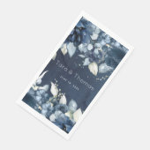 カスケーディングバラ結婚ズロングネイビーディナーナプキン (コーナー)