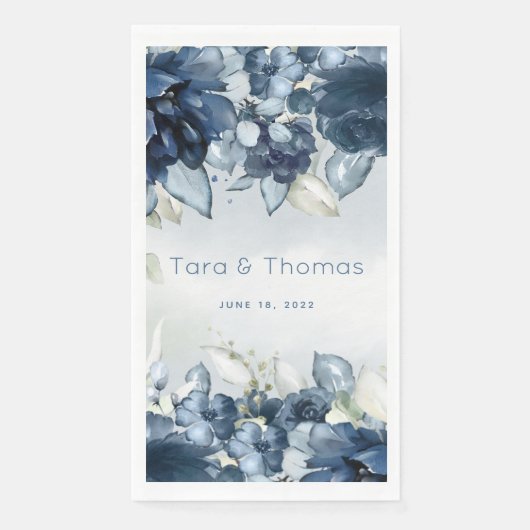 カスケーディングバラ結婚ズ8インチロングディナーナプキン (正面)