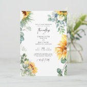カスケーディングヒマワリ花嫁の親セージ 招待状 (スタンド正面)