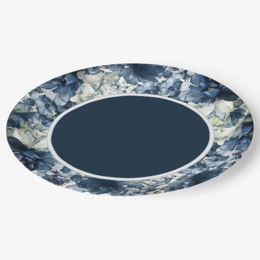 カスケーディングピ結婚ーニーの9インチ海軍ディナープレート ペーパープレート (アングル)