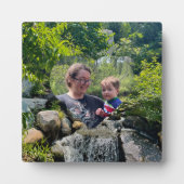 カスケーディングフォレストの滝の緑のハートテンプレート フォトプラーク (正面)