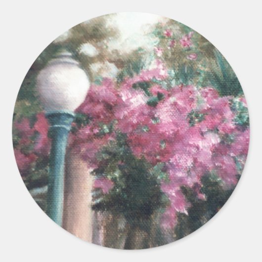 カスケーディングフラワーステッカー ラウンドシール (正面)