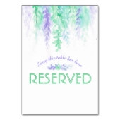 カスケーディングフラワーパープルグリーンの水彩保存色 テーブルナンバー (正面)