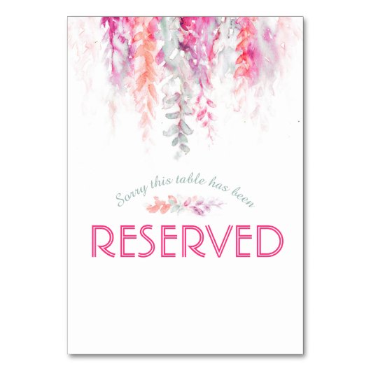 カスケーディングフラワーピンクのサンゴの水彩保存色 テーブルナンバー (裏面)