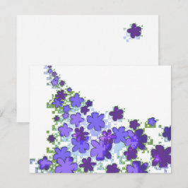 カスケーディングフラワーポストカードテンプレート ポストカード