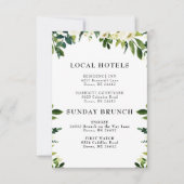 カスケーディングホワイトフローラ小さい挿入 招待状 (正面)