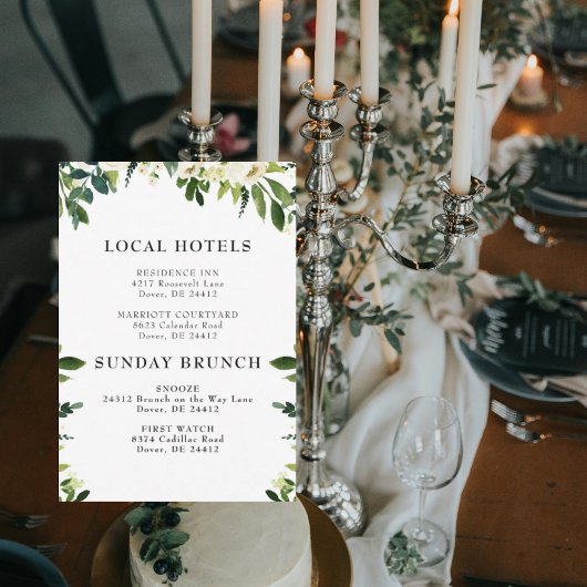 カスケーディングホワイトフローラ小さい挿入 招待状