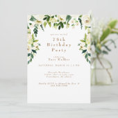 カスケーディングホワイトフローラ75th誕生日パーティー 招待状 (スタンド正面)