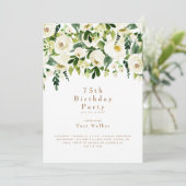 カスケーディングホワイトフローラ75th誕生日パーティー 招待状 (スタンド正面)