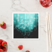 カスケーディングライトスイート16ティール（緑がかった色）ID790 スタンダードカクテルナプキン (インサイチュ)