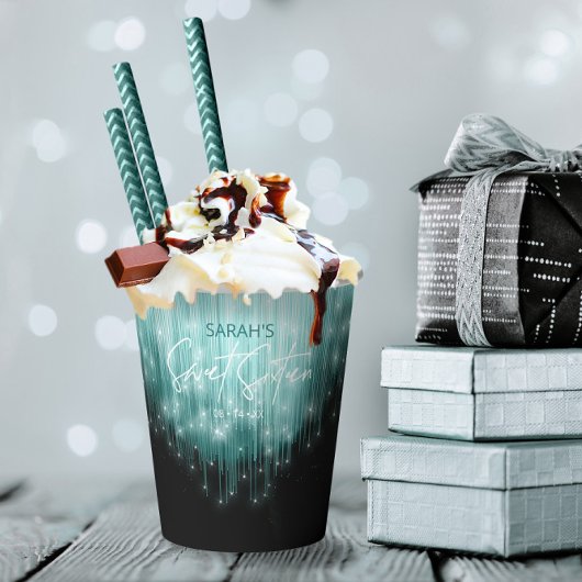 カスケーディングライトスイート16ティール（緑がかった色）ID790 紙コップ