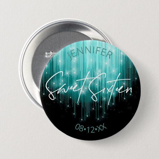 カスケーディングライトスイート16ティール(緑がかった色)ID790 缶バッジ (正面&裏面)