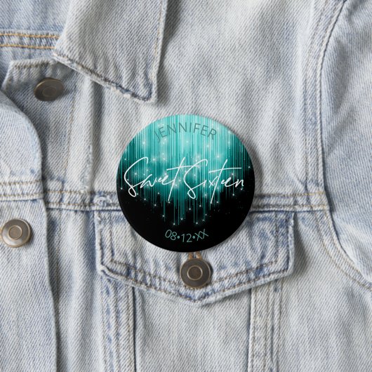 カスケーディングライトスイート16ティール(緑がかった色)ID790 缶バッジ (インサイチュ)