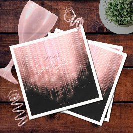 カスケーディングライトスイート16バラ金ゴールドID790 スタンダードカクテルナプキン