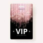 カスケーディングライトスイート16バラ金ゴールドID790 バッジ (裏面)